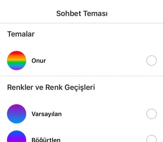 Instagram Sohbetin Rengini Değiştirme Özelliği Kullanıma Sunuldu